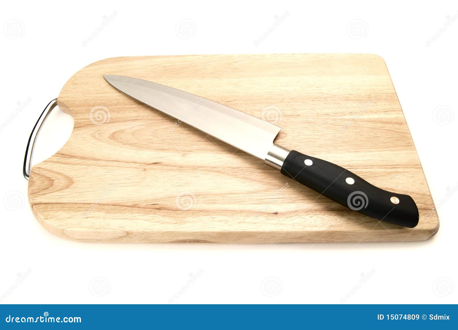 Cutting board with a knife stock image. Image of knife 15074809