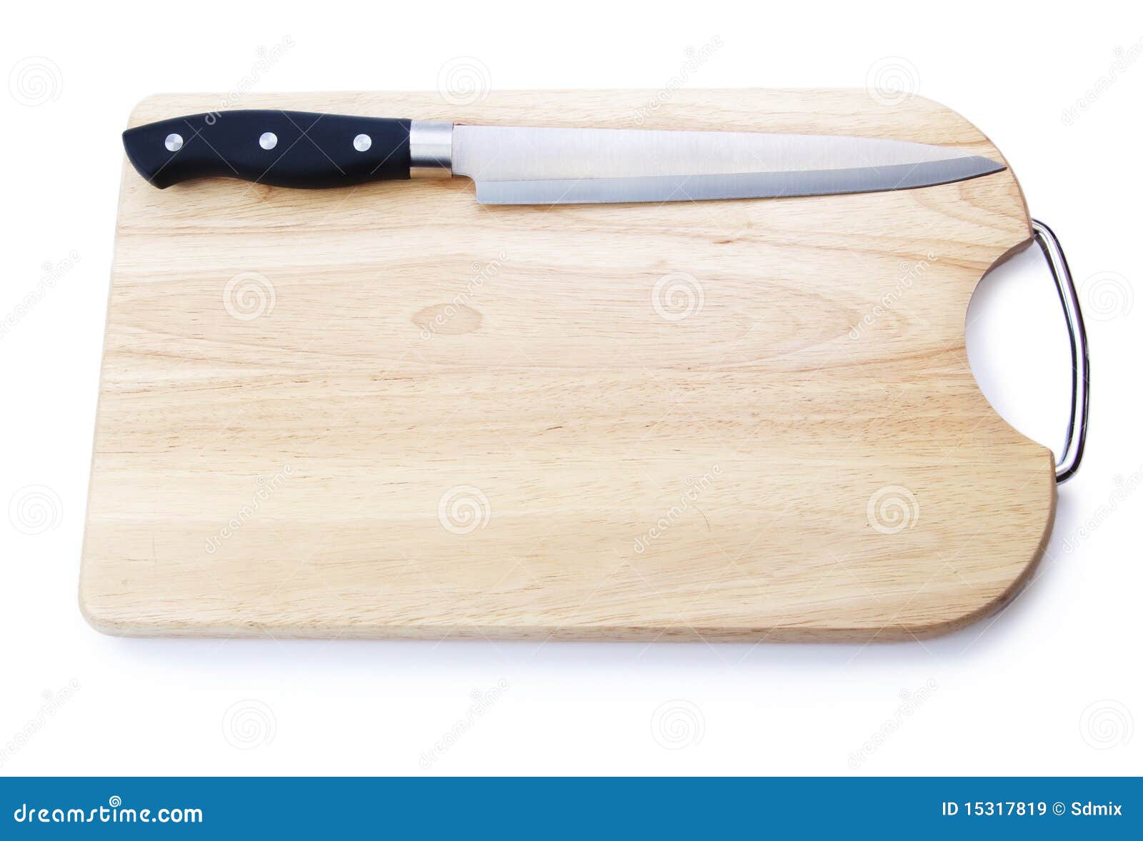 Cutting board with a knife stock image. Image of knife 15317819