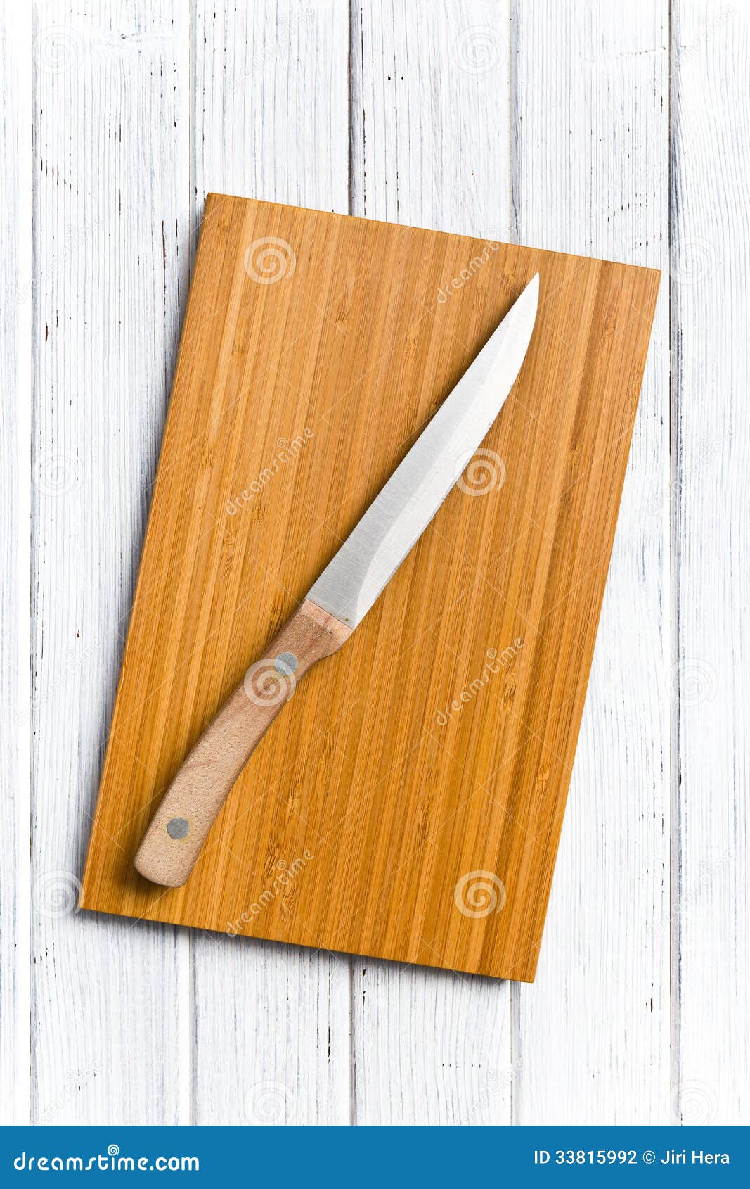 Cutting board with knife stock photo. Image of bamboo 33815992