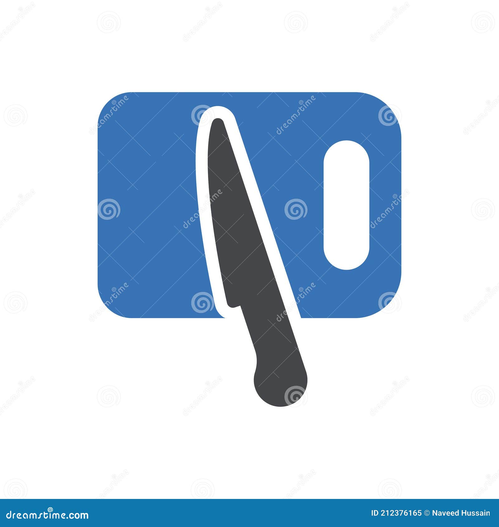 Cutting board knife stock vector. Illustration of vector 212376165