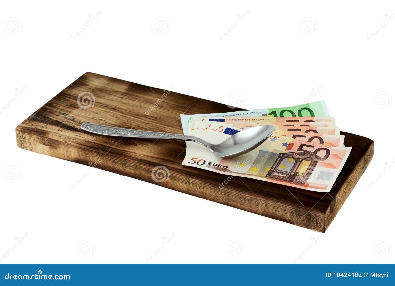 Cutting board and money stock photo. Image of focus, wooden 10424102