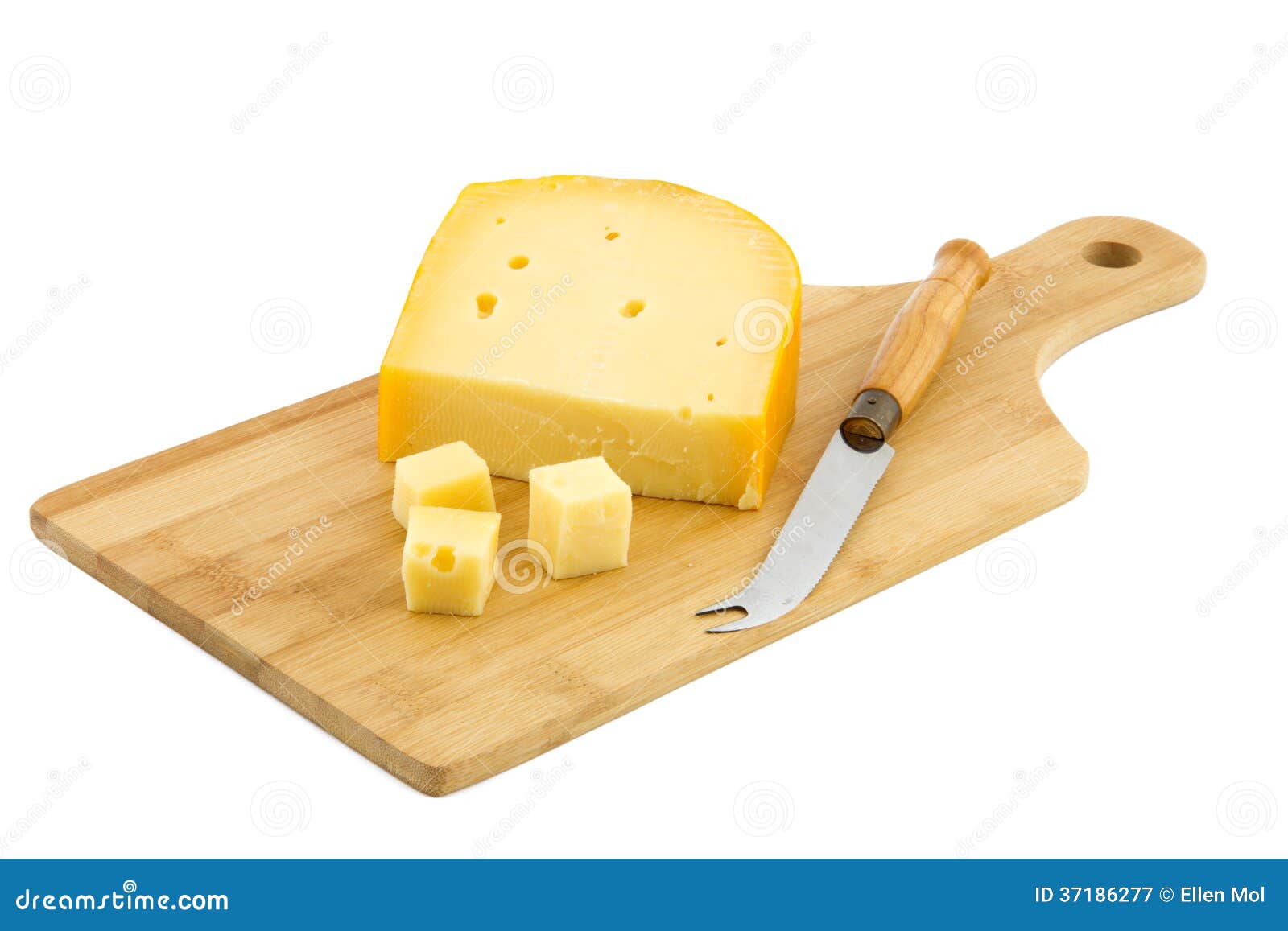 Cutting Board and Piece of Dutch Cheese Stock Image Image of chopping
