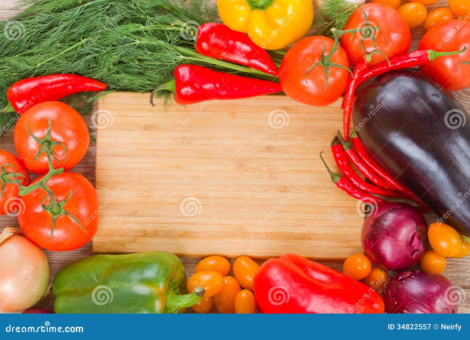 Cutting Board with Vegetables Stock Image Image of ingredients, cookbook 34822557