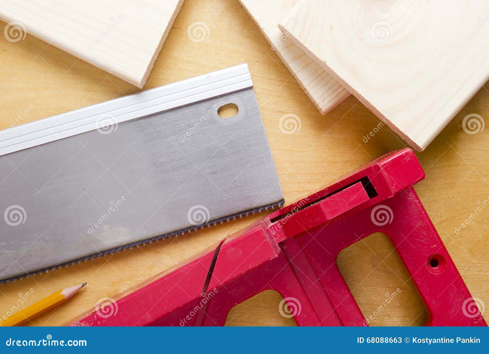 Cutting Boards Using the Miter Box and Saw. Stock Image Image of