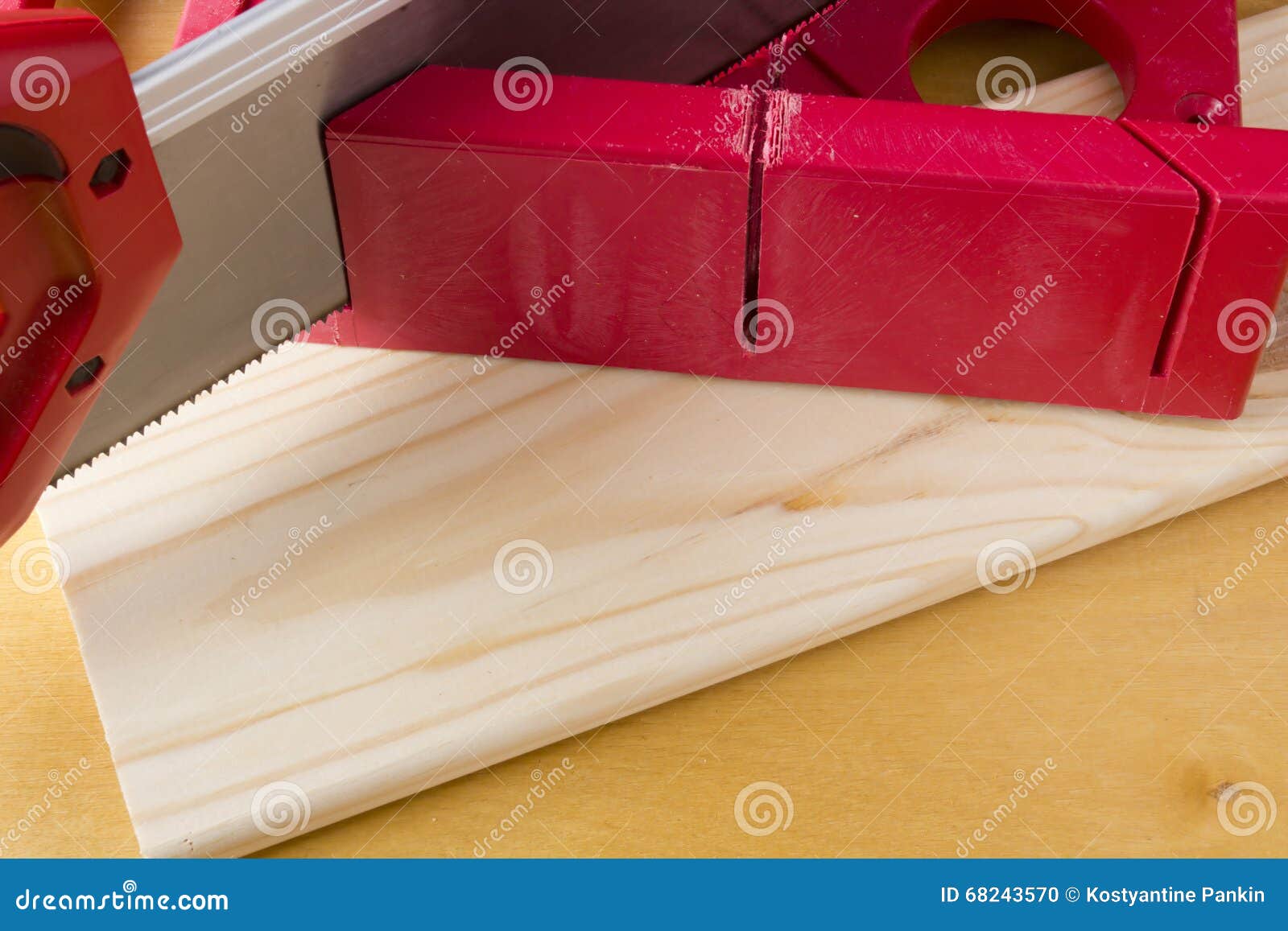 Cutting Boards Using the Miter Box and Saw. Stock Photo Image of tool