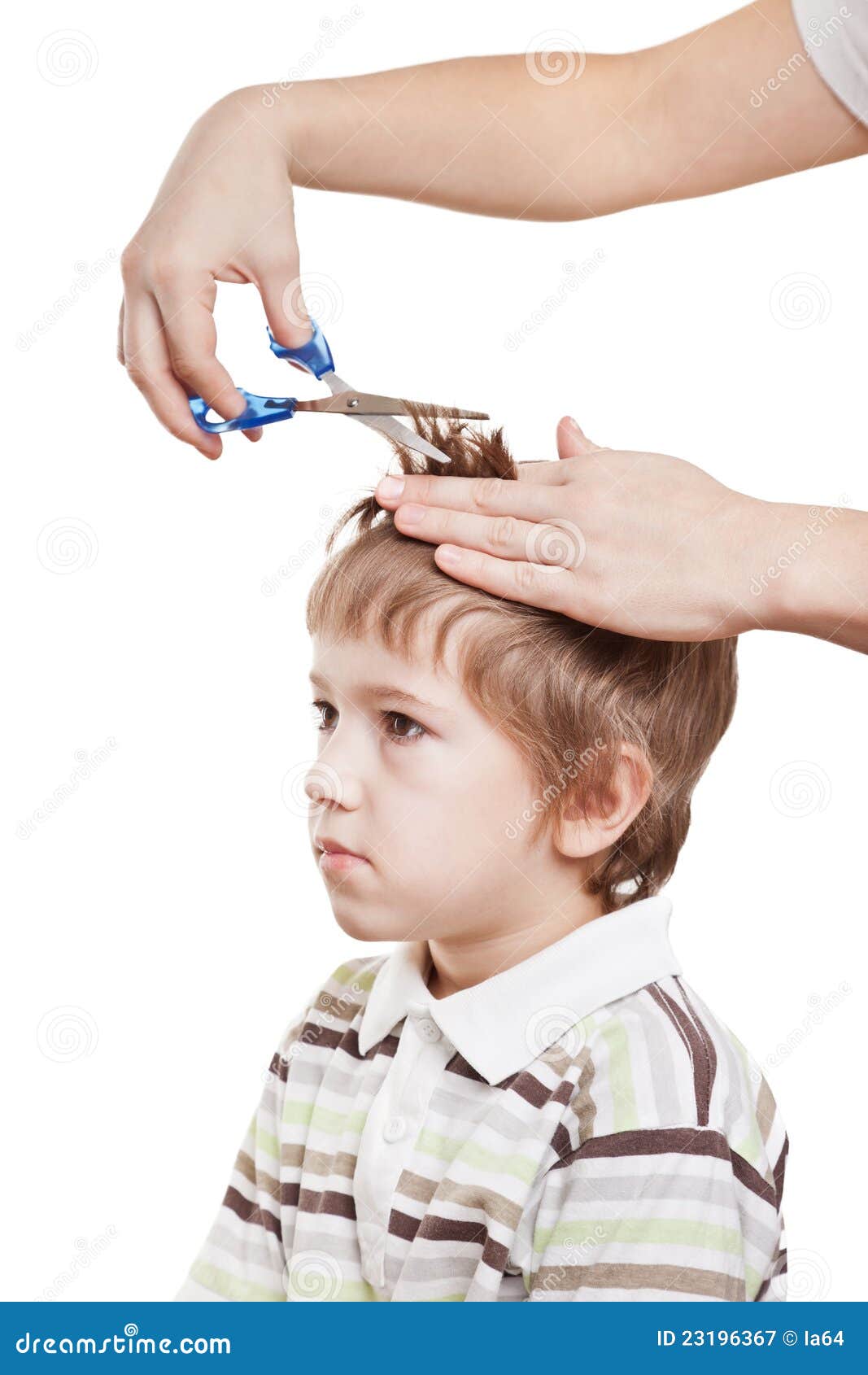  Cutting child hair stock image Image of happiness 