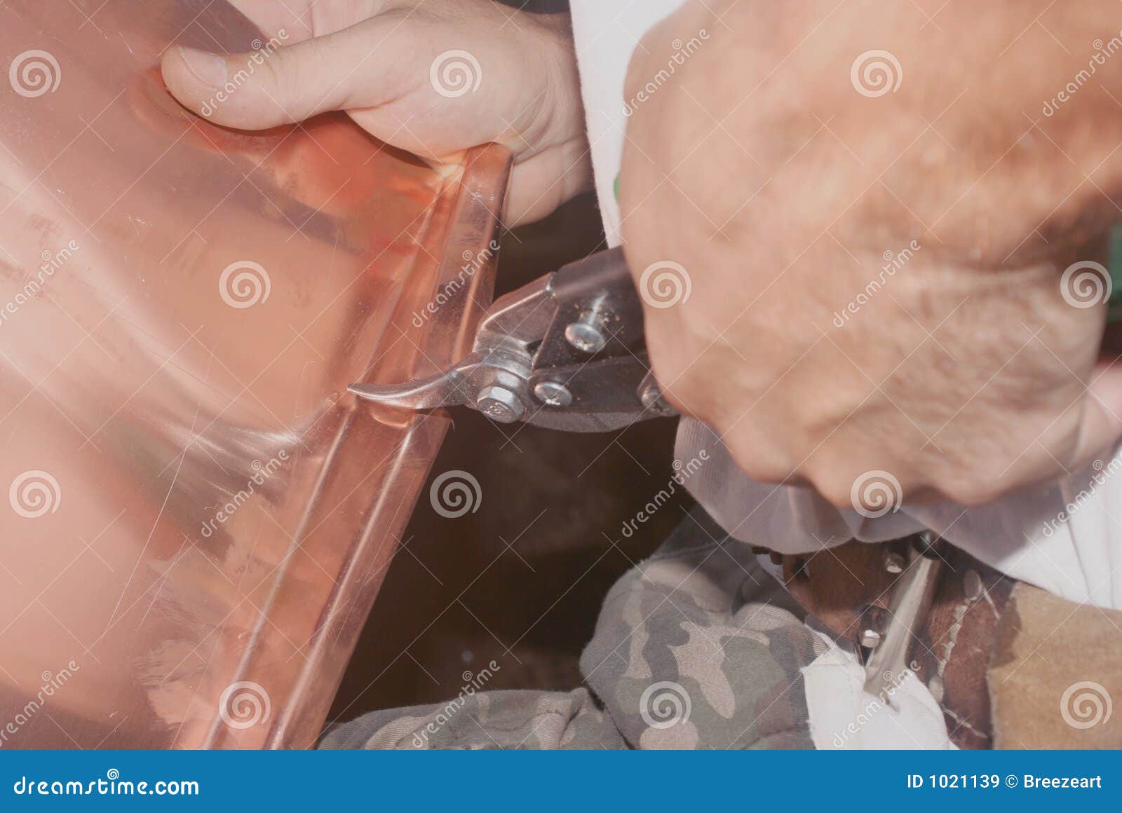Cutting copper stock image. Image of roofing, steel, industry 1021139