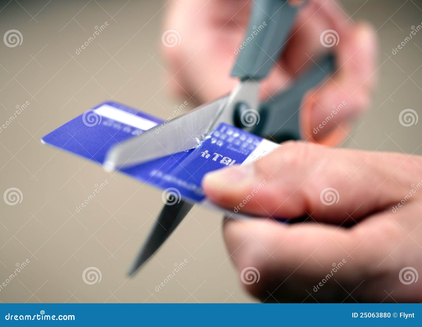 Cutting a credit card stock photo. Image of destruction 25063880