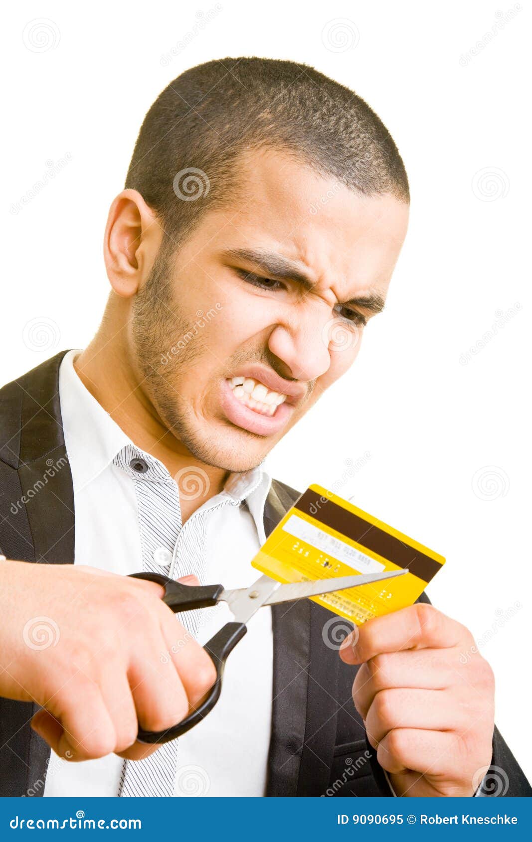 Cutting A Credit Card Royalty Free Stock Photo Image 9090695