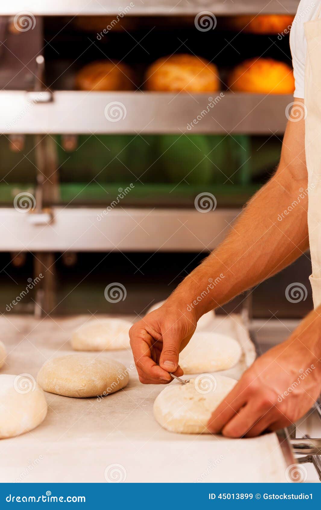Cutting the dough. stock image. Image of equipment, flour 45013899