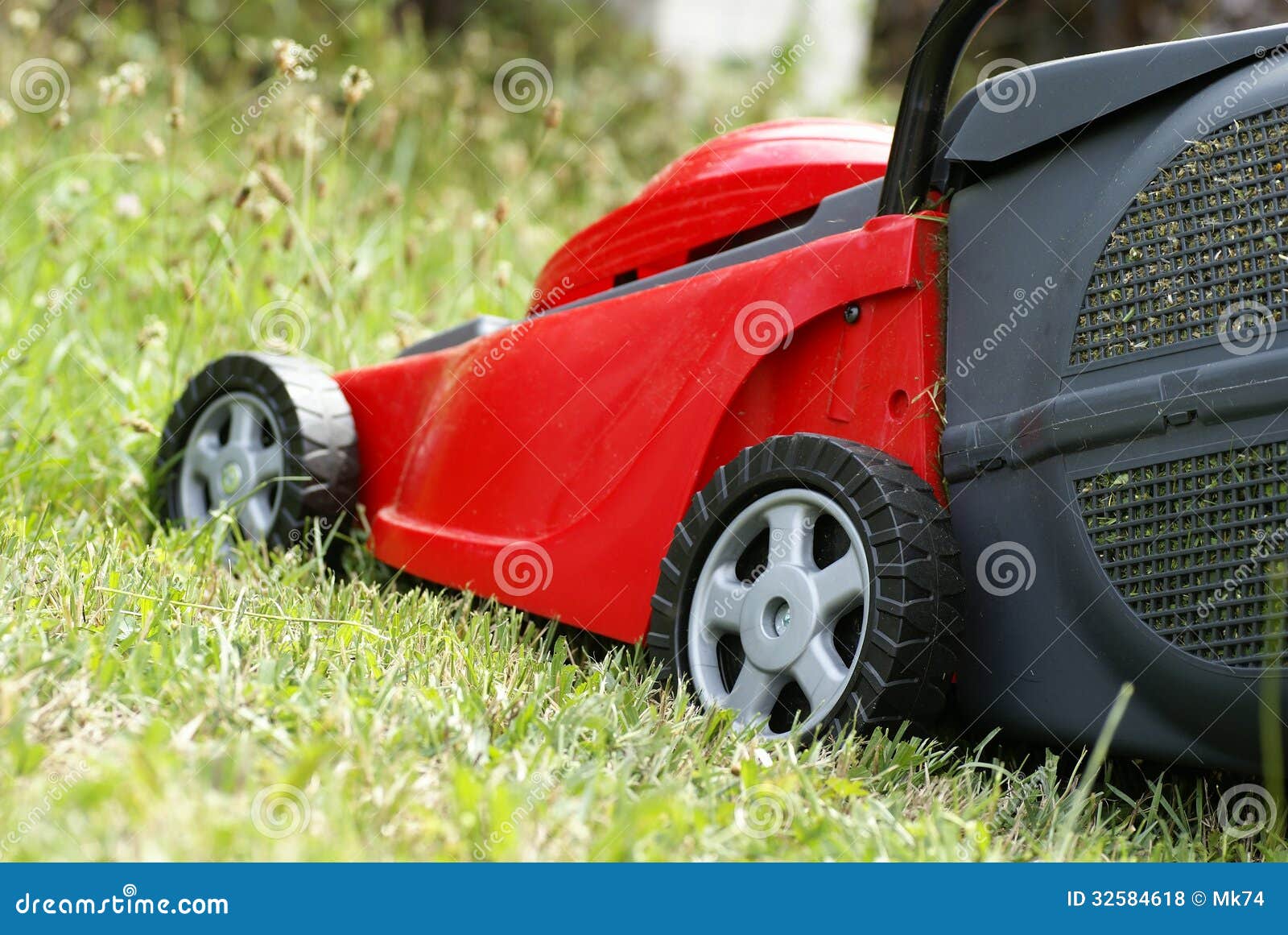 Cutting grass stock photo. Image of macro, lawn, horizontal 32584618