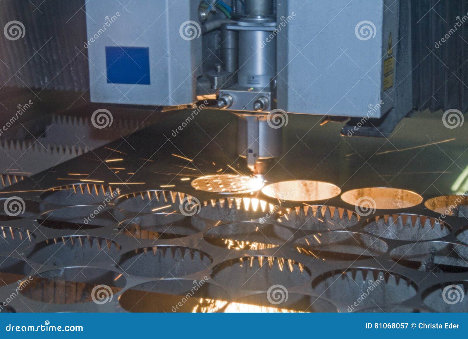 Cutting with Laser Technology Stock Image Image of laser, brightness