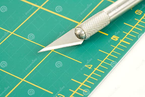 Cutting Mat and Knife stock image. Image of work, office - 11491133