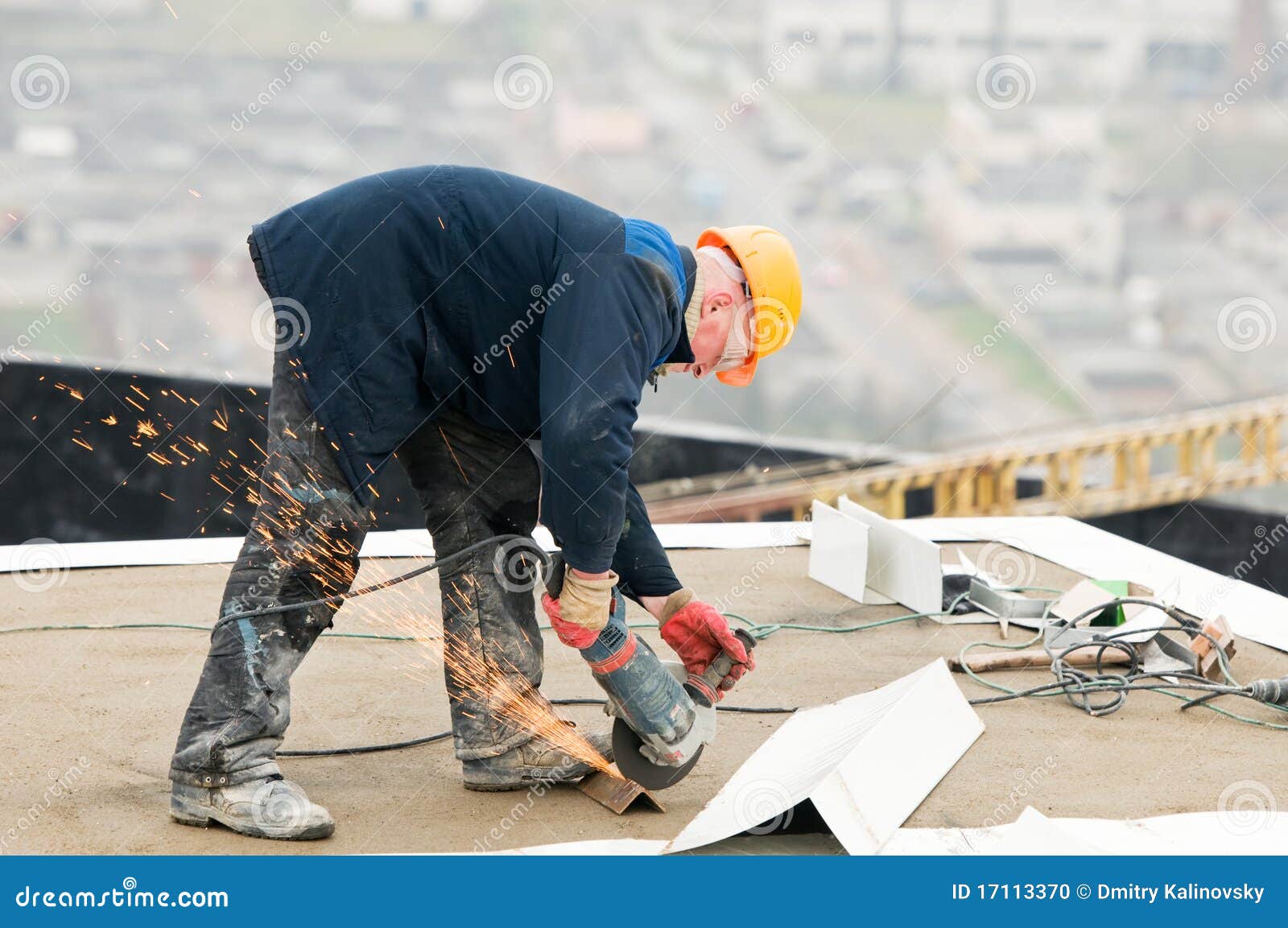 Cutting Metal with Angle Grinder Saw Stock Photo Image of circular