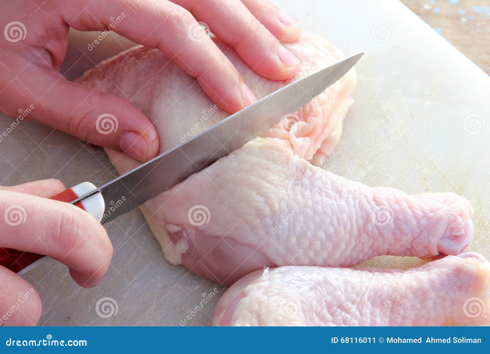 Cutting raw chicken legs stock image. Image of prepare 68116011