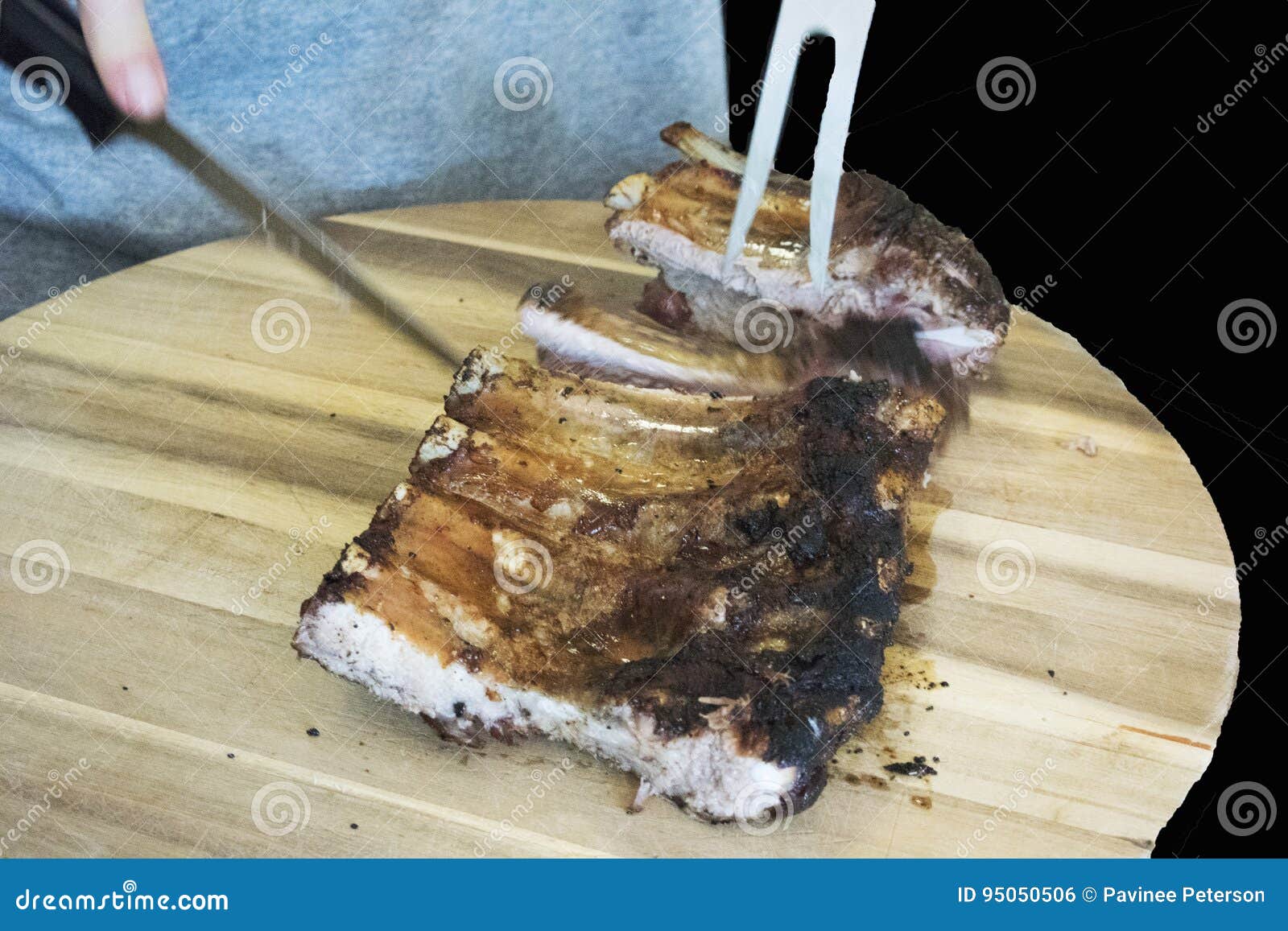 Cutting rib stock photo. Image of knife, cooking, supper 95050506