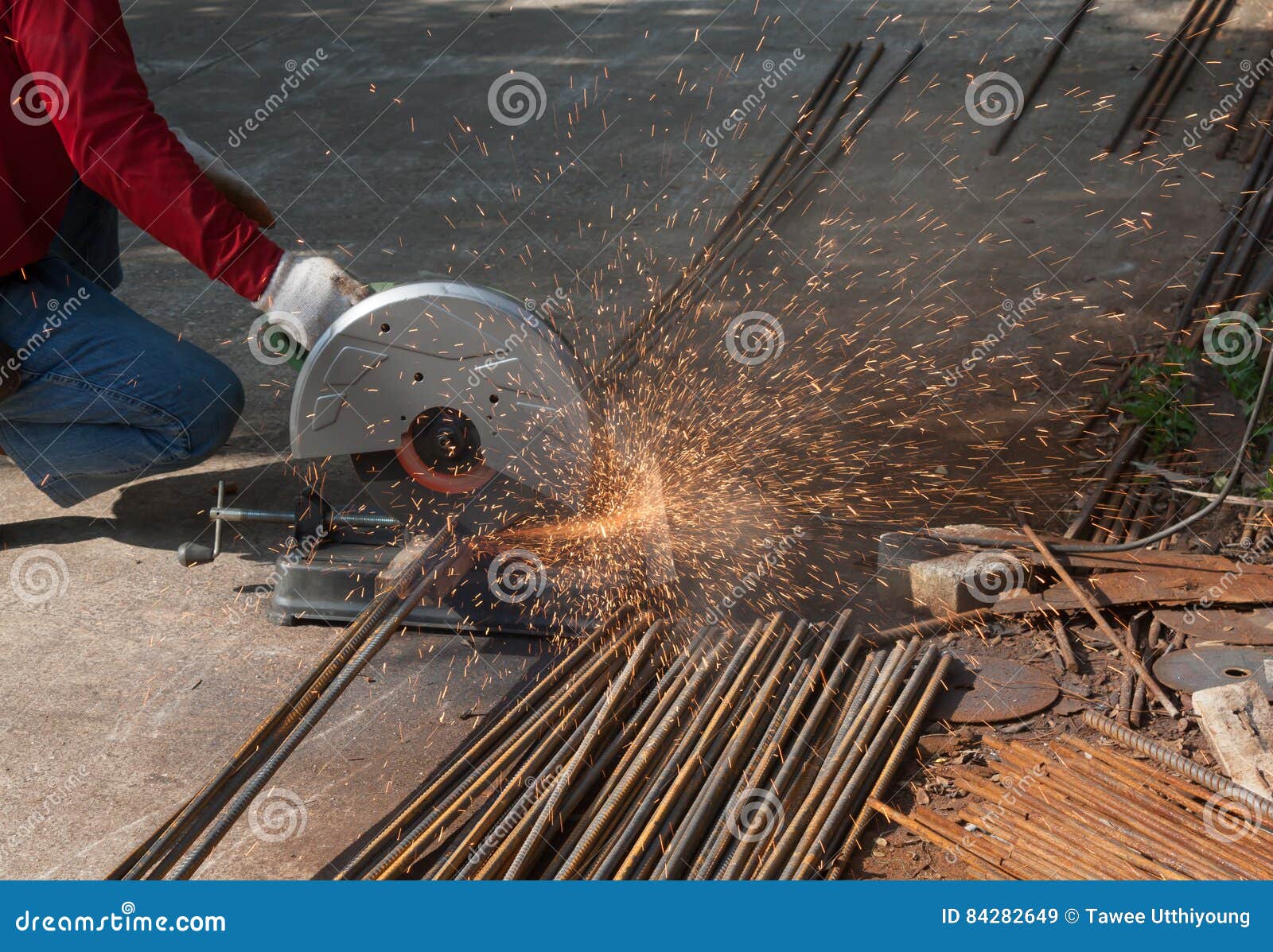 Cutting steel construction stock image. Image of fire - 84282649