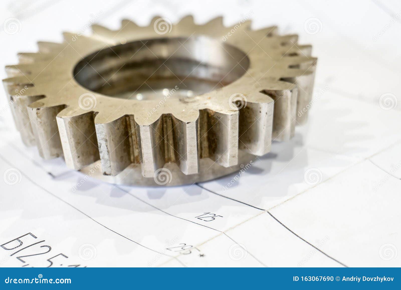 Cutting Tool for Cutting a Tooth in a Technical Drawing, Gear Cutting