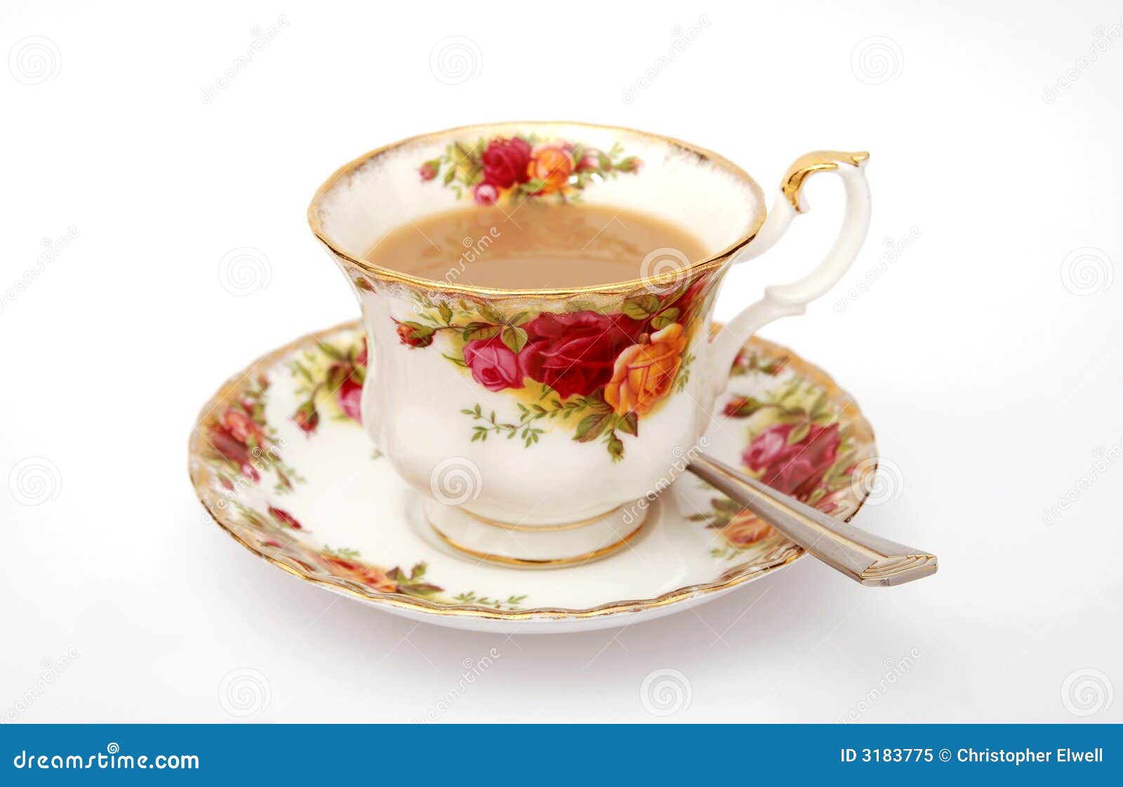 Cuvette Anglaise Traditionnelle De Thé Photo libre de droits Image