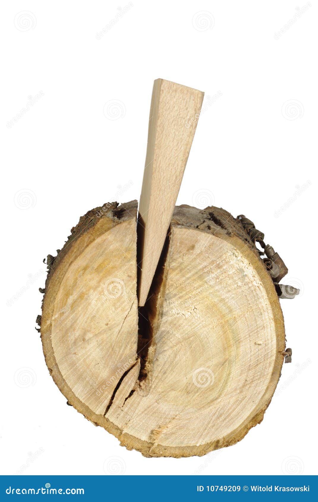 Cuña Que Parte De Madera De La Espuma Imagen de archivo - Imagen de