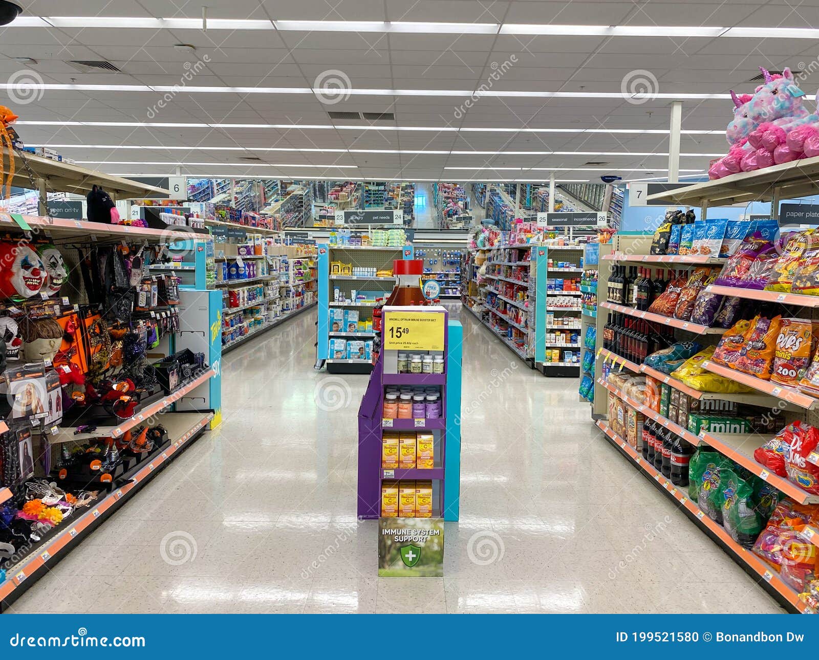 CVS Store Aisle with Halloween Decorations and Products Editorial ...