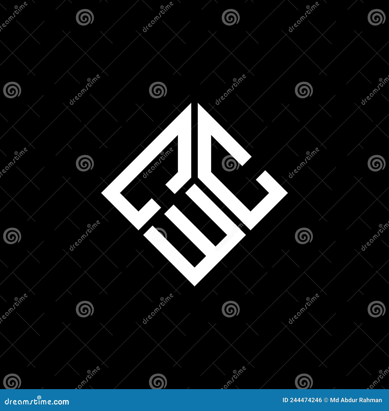 cwc letter logo  on black background. cwc creative initials letter logo concept. cwc letter 