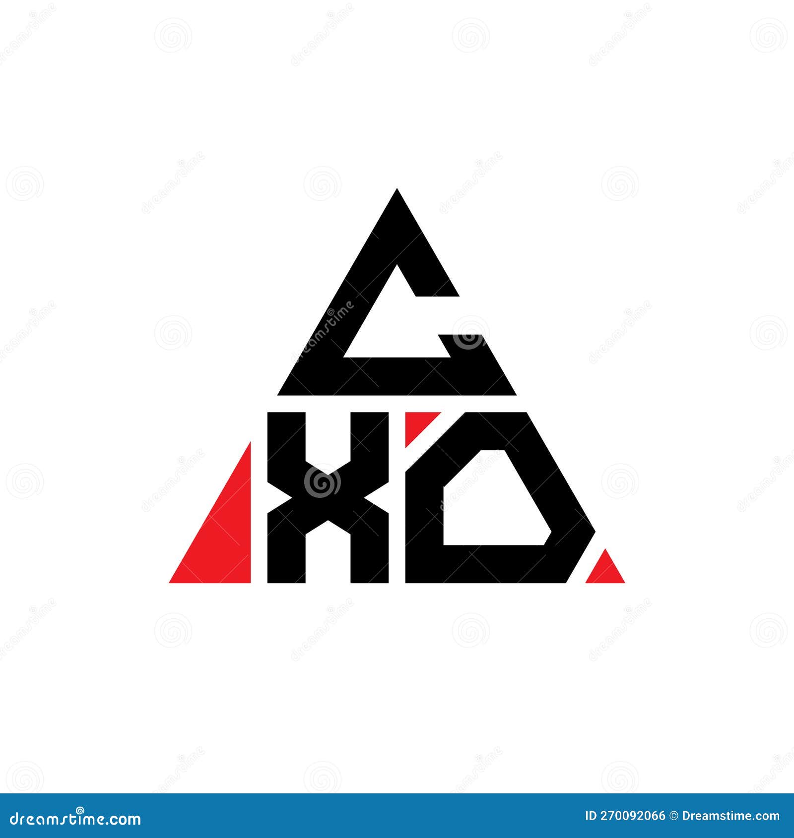 cxo triangle letter logo  with triangle . cxo triangle logo  monogram. cxo triangle  logo template with red