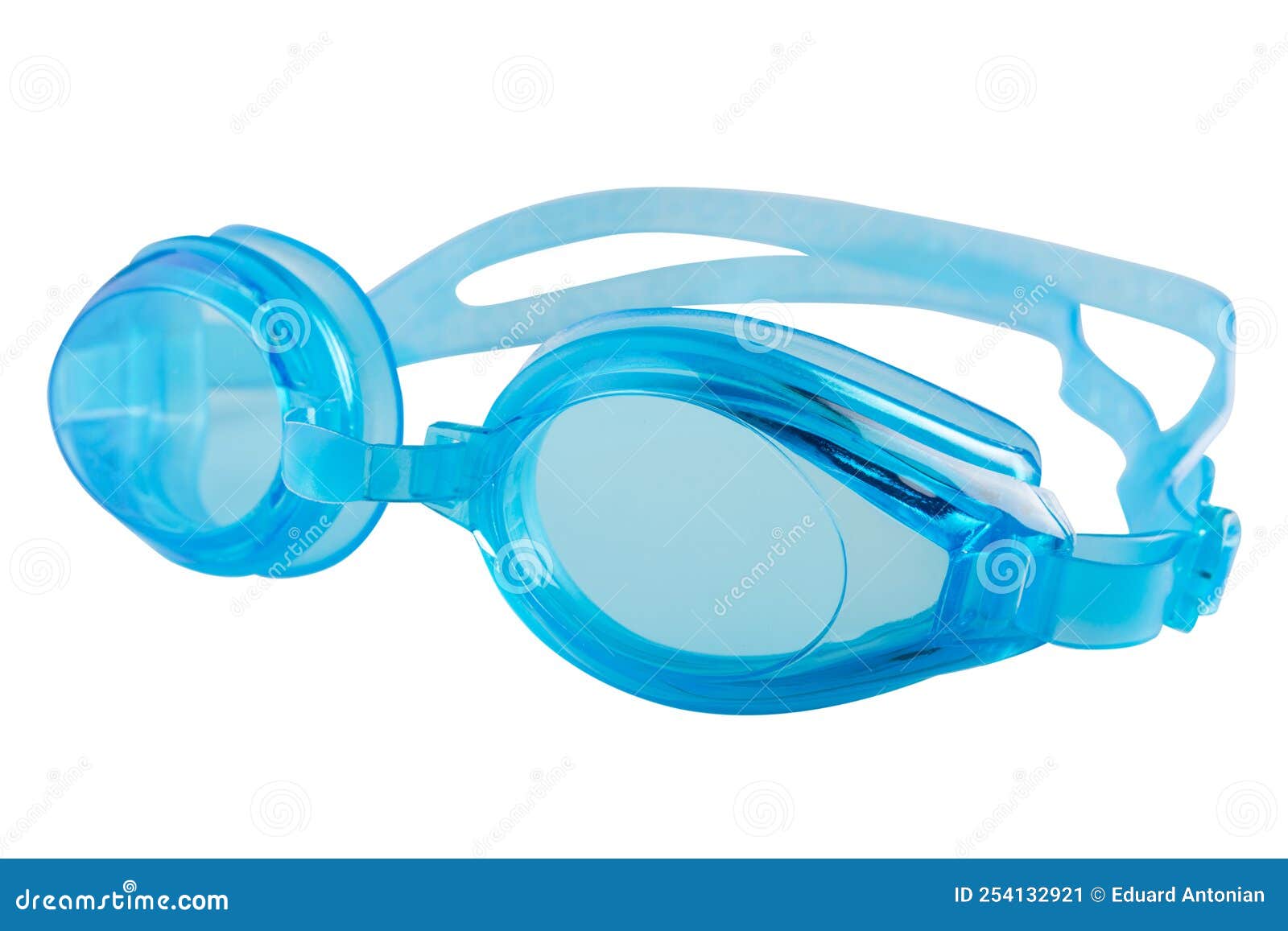 Cyan Goggles for Swimming in the Pool or in Open Water, Classic Shape