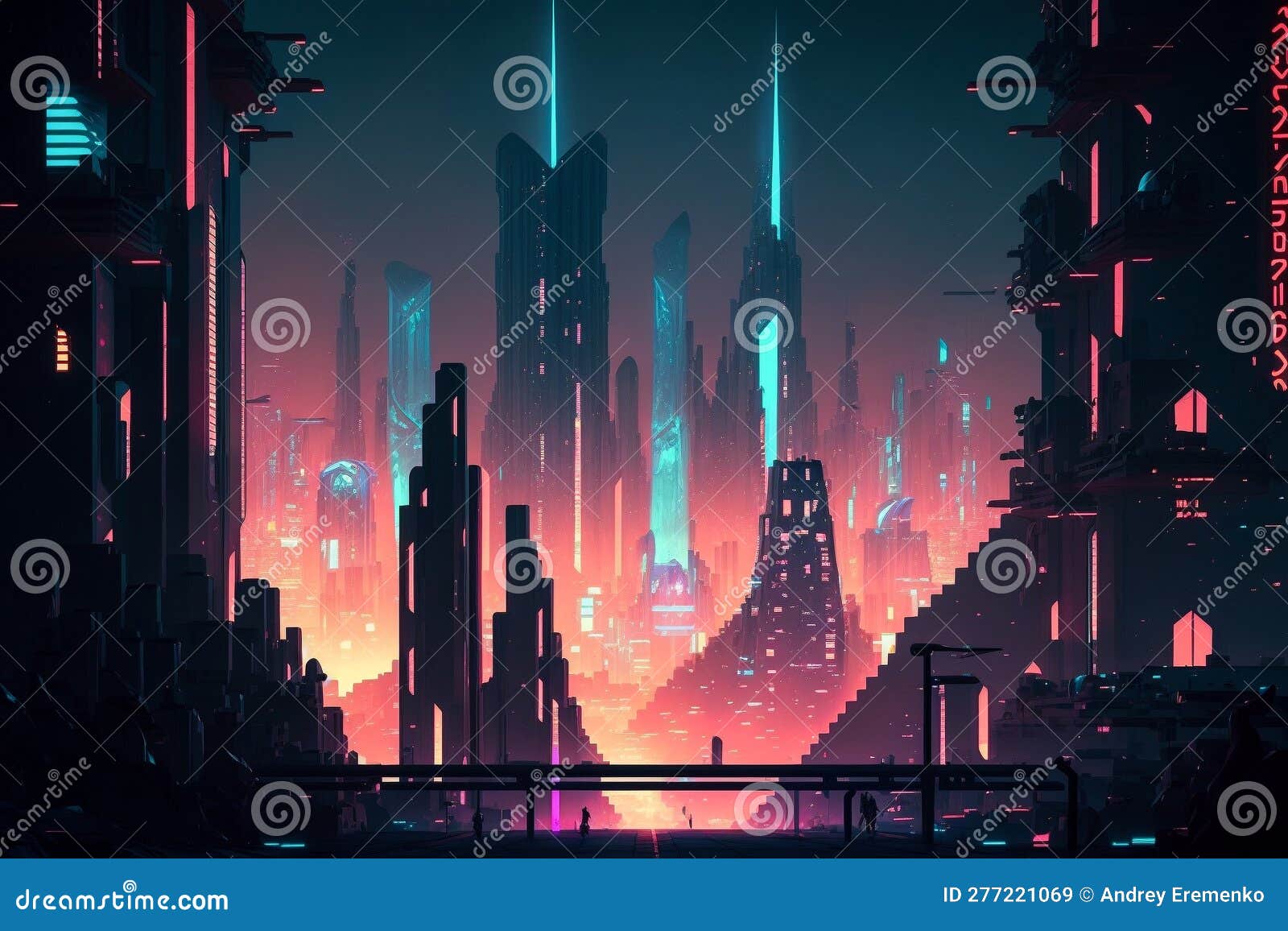 the cyber city. a futuristic nightlife experience. generative ai