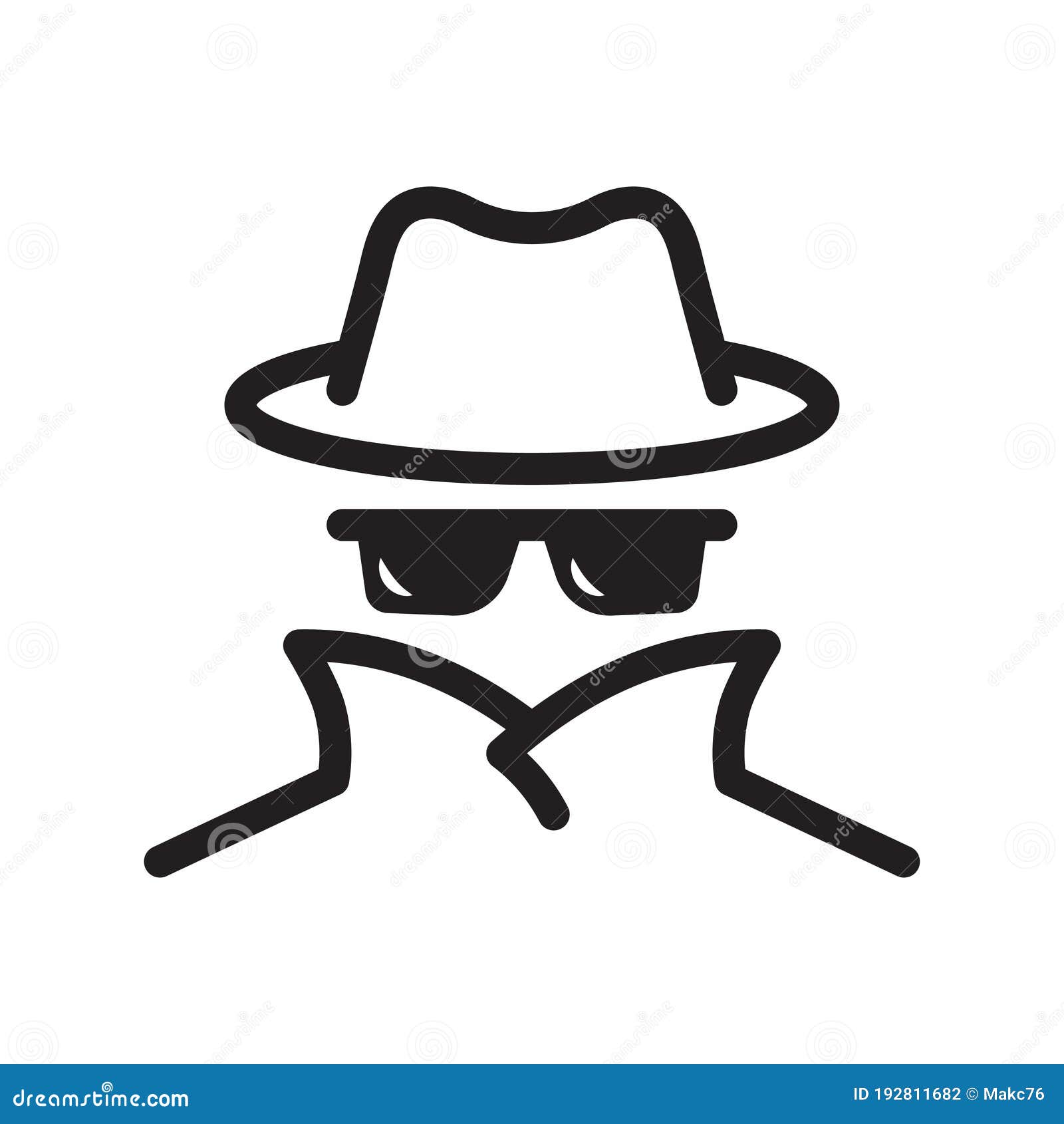 cyber fraud icon. spy, anonymity, agent detective