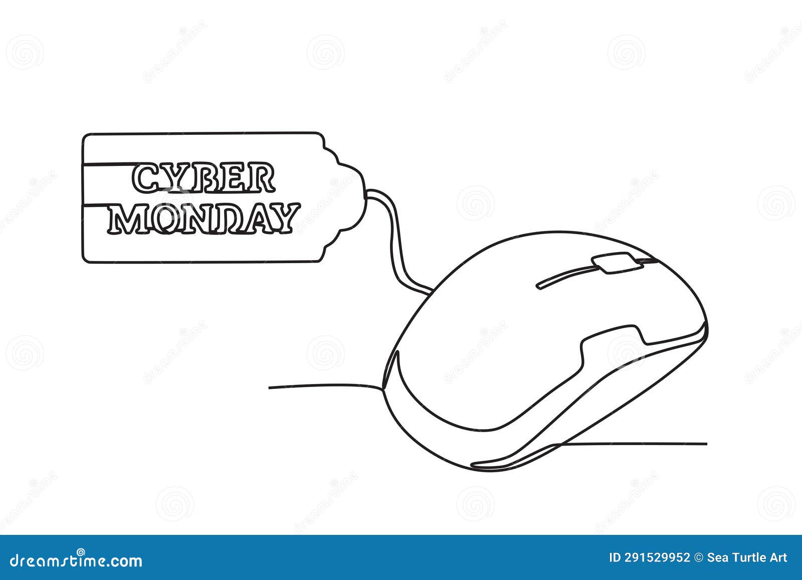 Cyber Monday mouse stock illustration. Illustration of decoration