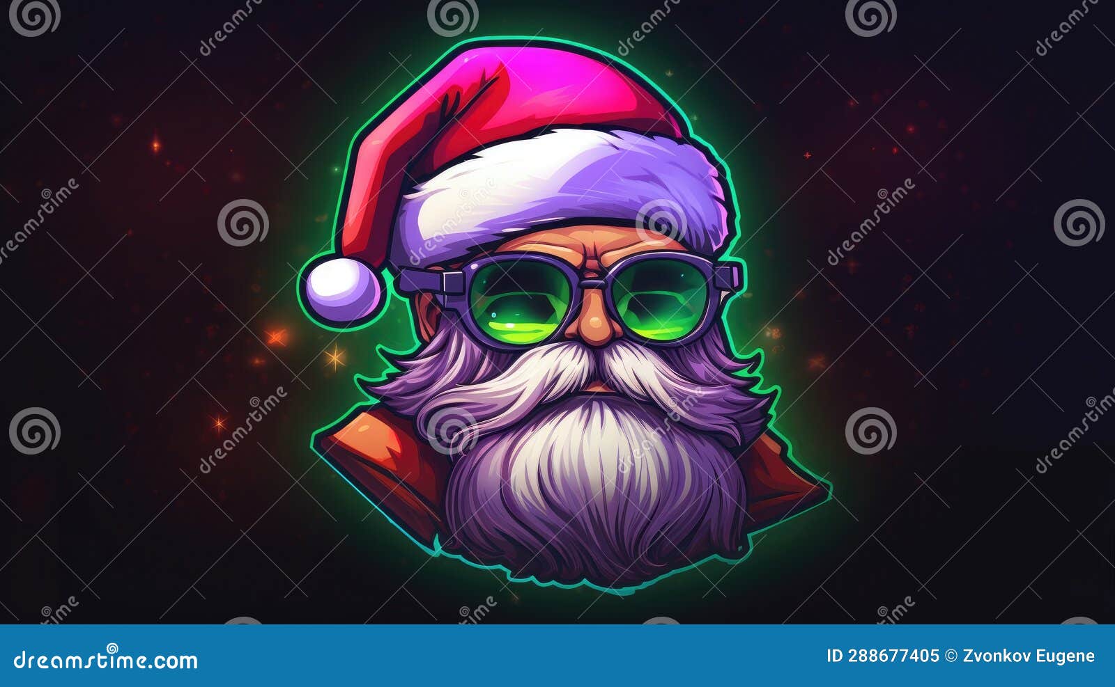 cyber santaclus sticker. hacker concept. cyber concept