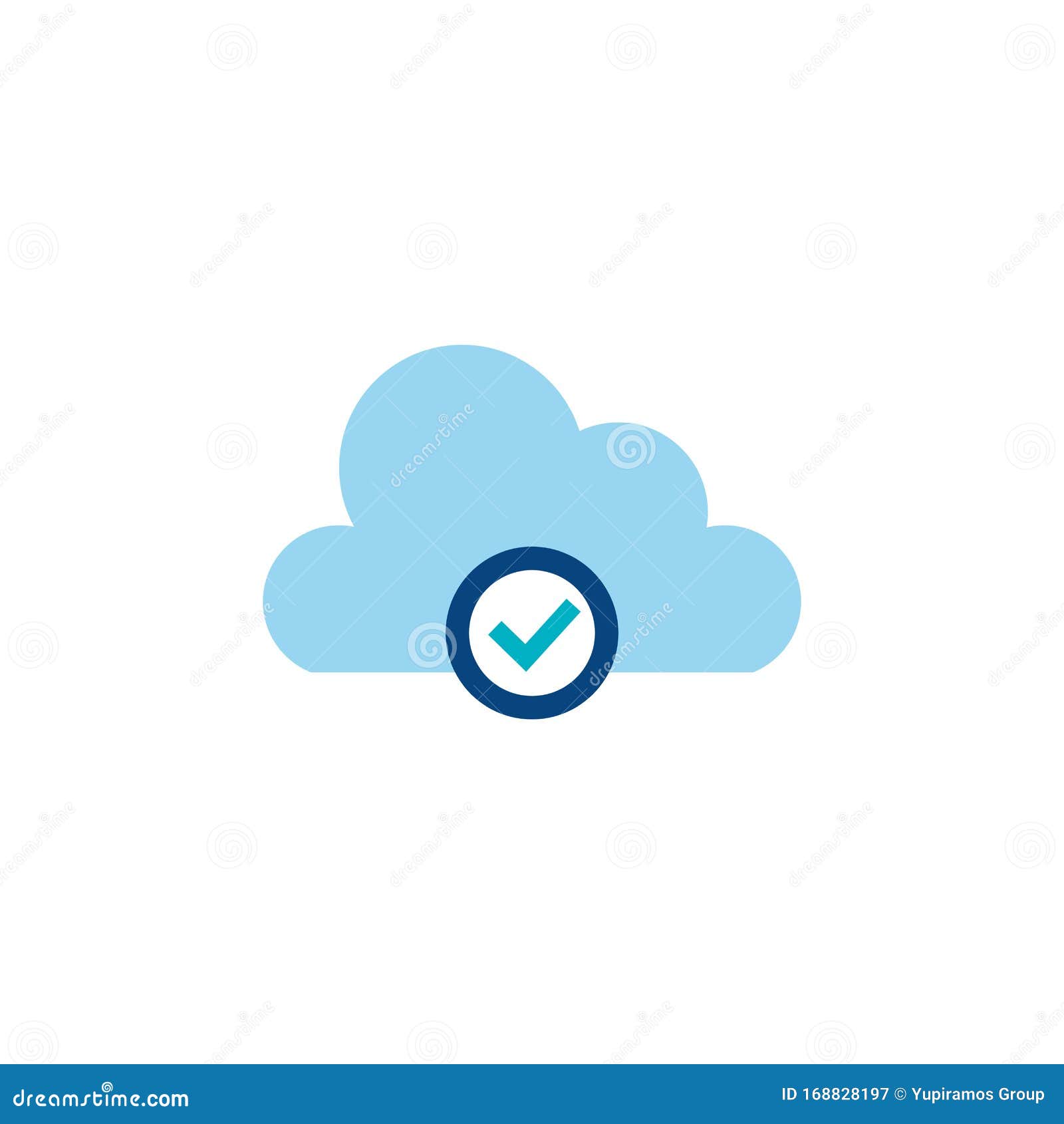 Cyber Security Cloud Computing Flat Style Stock Vector - Illustration 