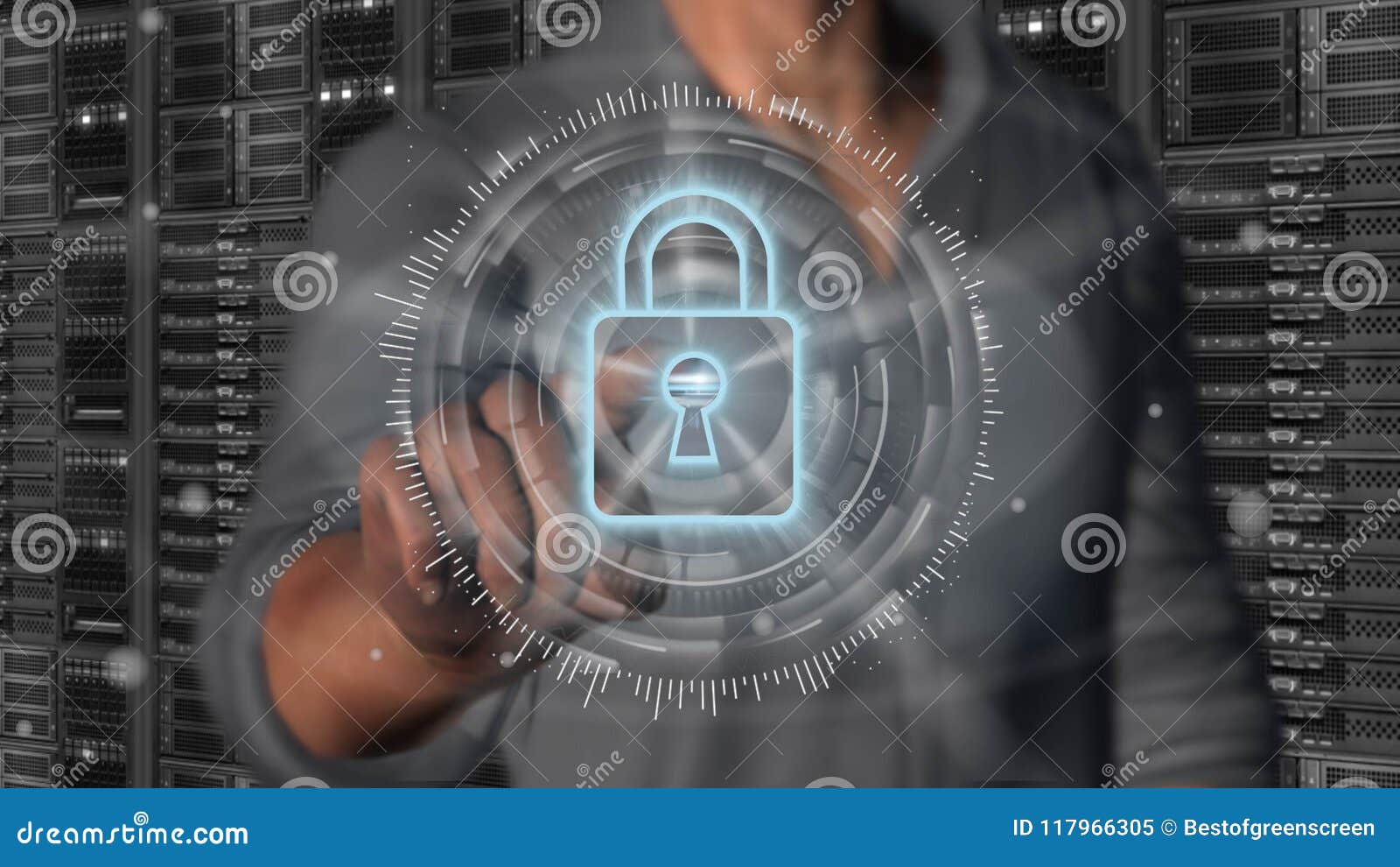 cyber security internet and networking concept - 3d rendering