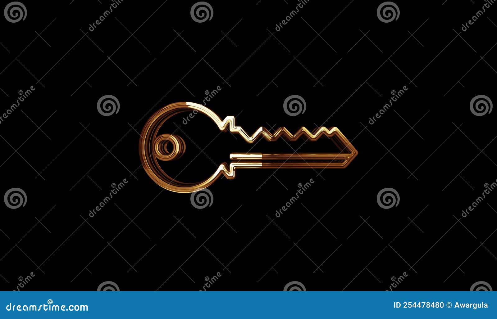cyber security with key  digital 3d 
