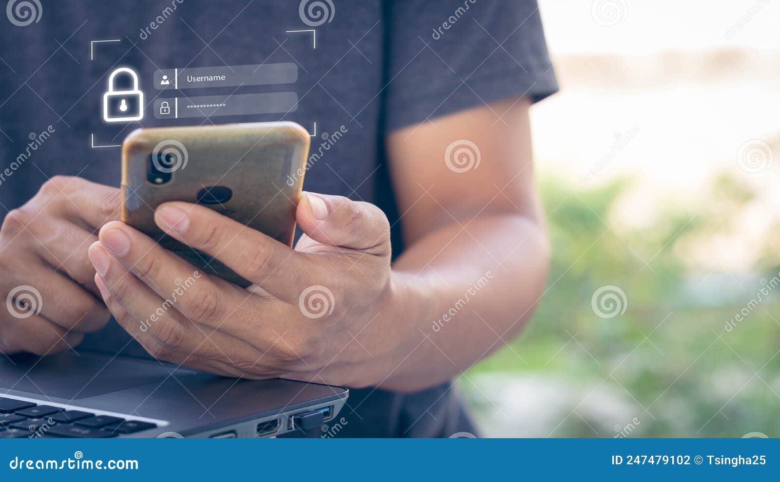 cyber security in two-step verification, login, user, identification information security and encryption