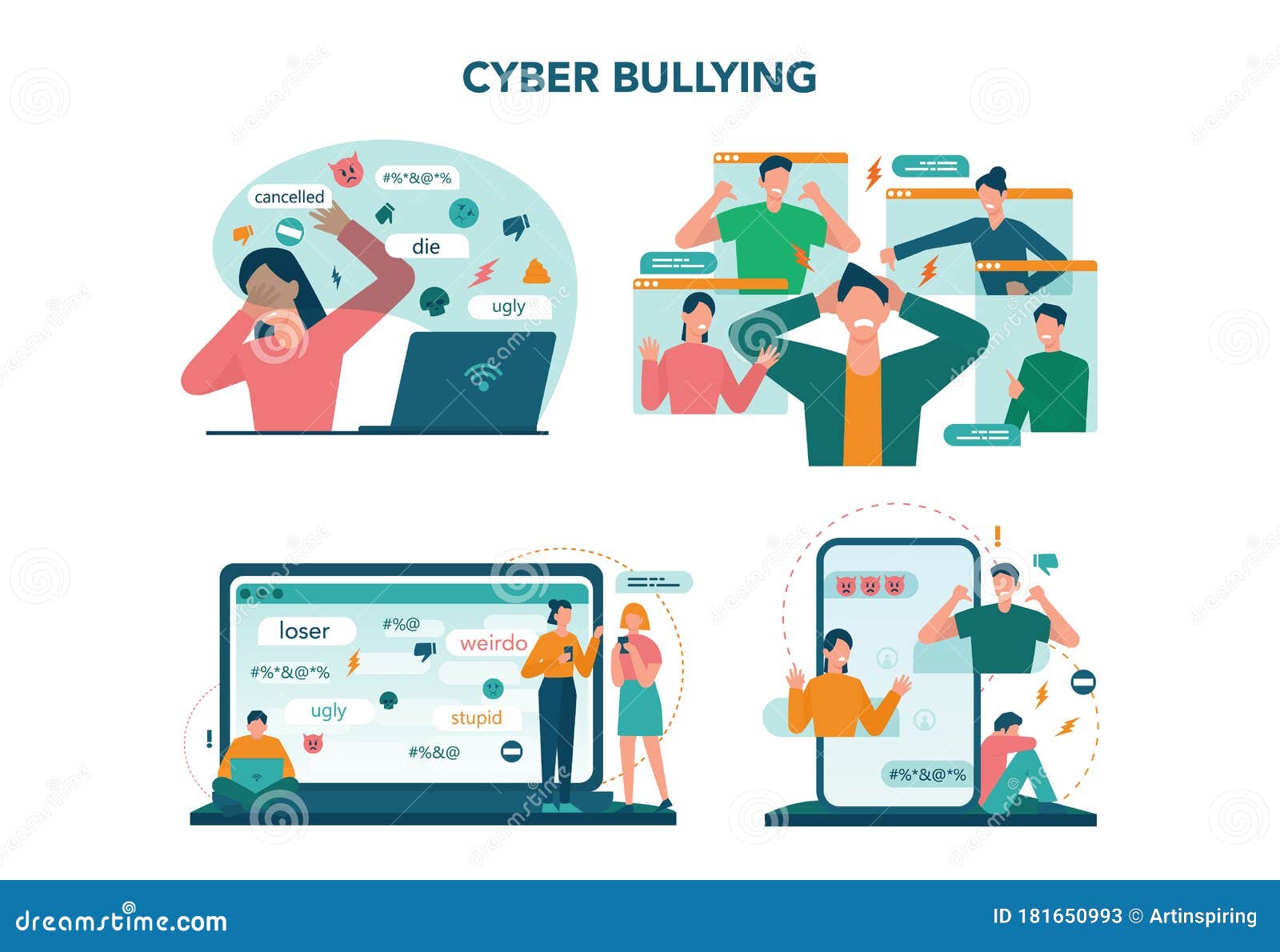 Unfriendly Cartoons Illustrations Vector Stock Images 1123 hitomiharassment-screamer-wiki