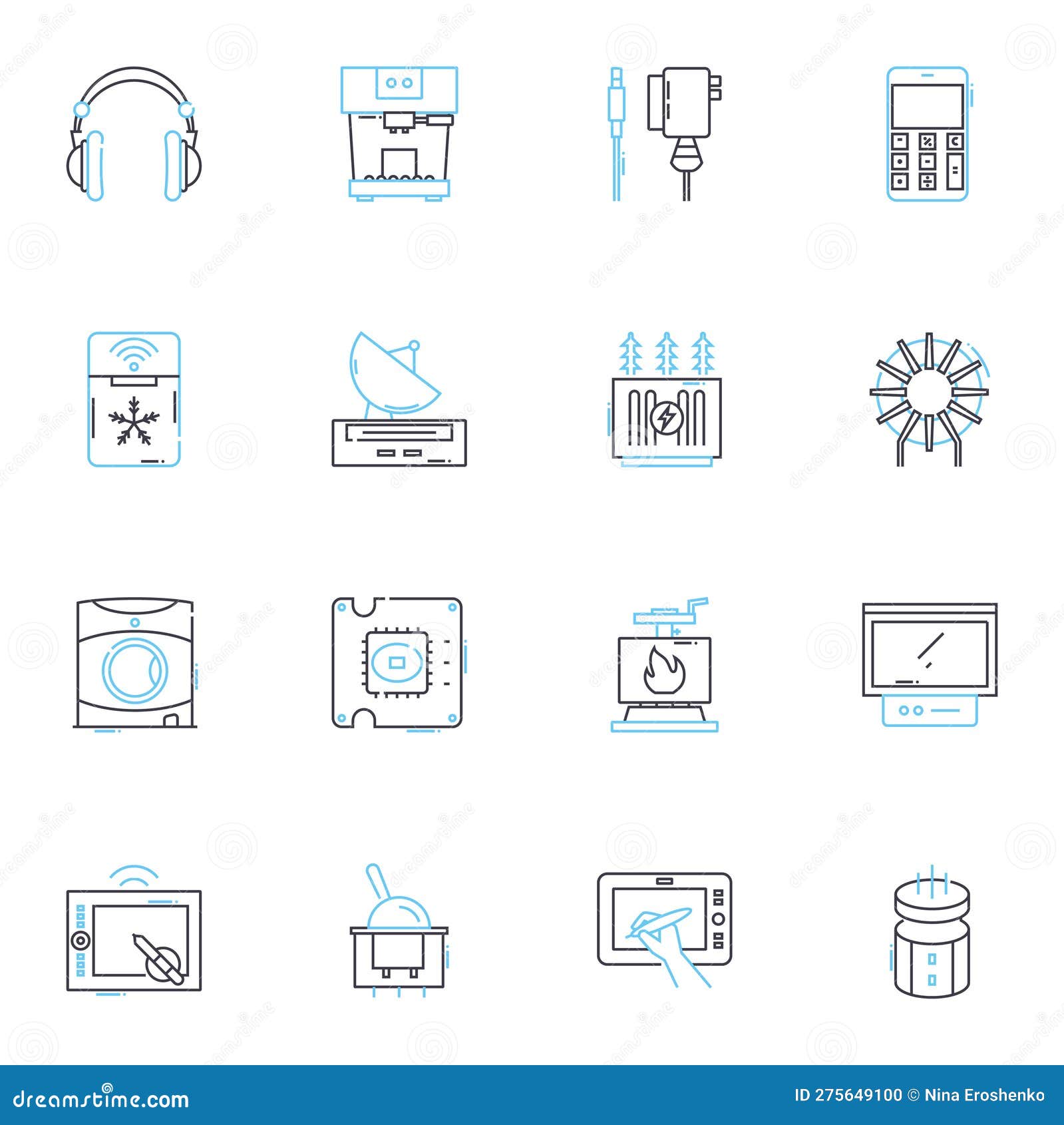 cybernetic operation linear icons set. augmentation, integration, robotics, implant, prosthetic, enhancement, interface