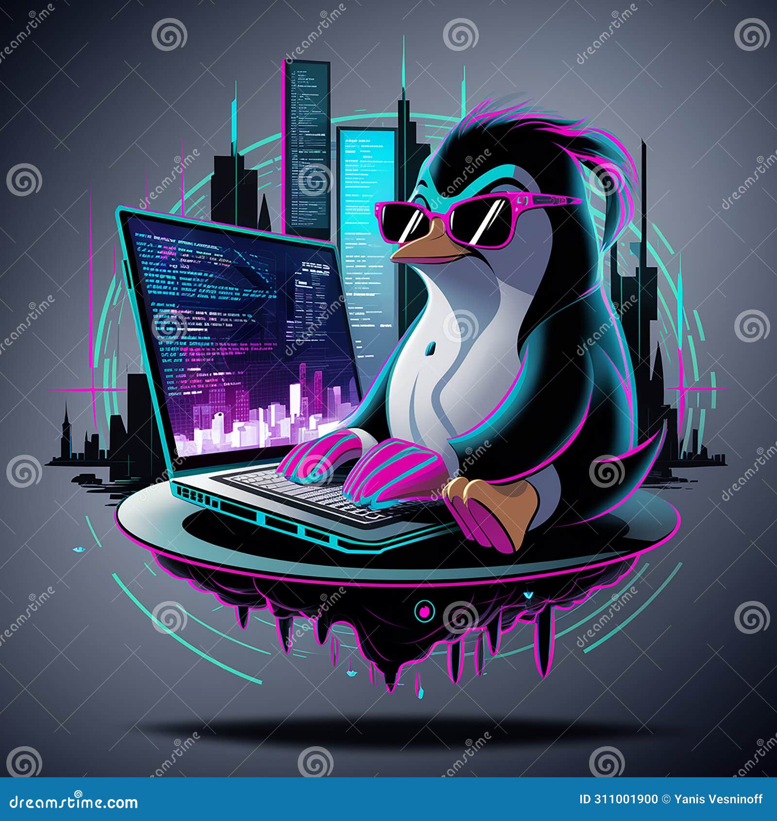 the cyberpenguin (ai generated)