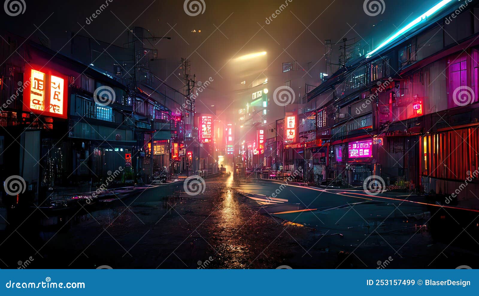 Cyberpunk City, Abstract Illustration, Futuristic City, Dystoptic Artwork  at Night, 4k Wallpaper, Stock Illustration - Illustration of abstract,  architecture: 253157452