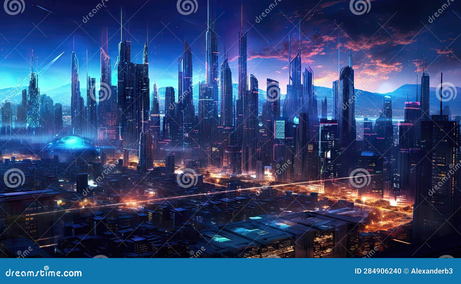 Cyberpunk Futuristic City Background Explore the Captivating Image in