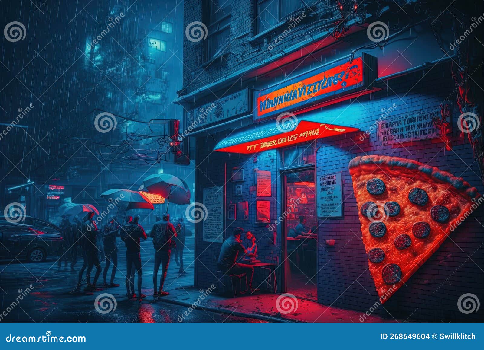 assassins , AI art, cyberpunk, city, neon, alleyway, city lights