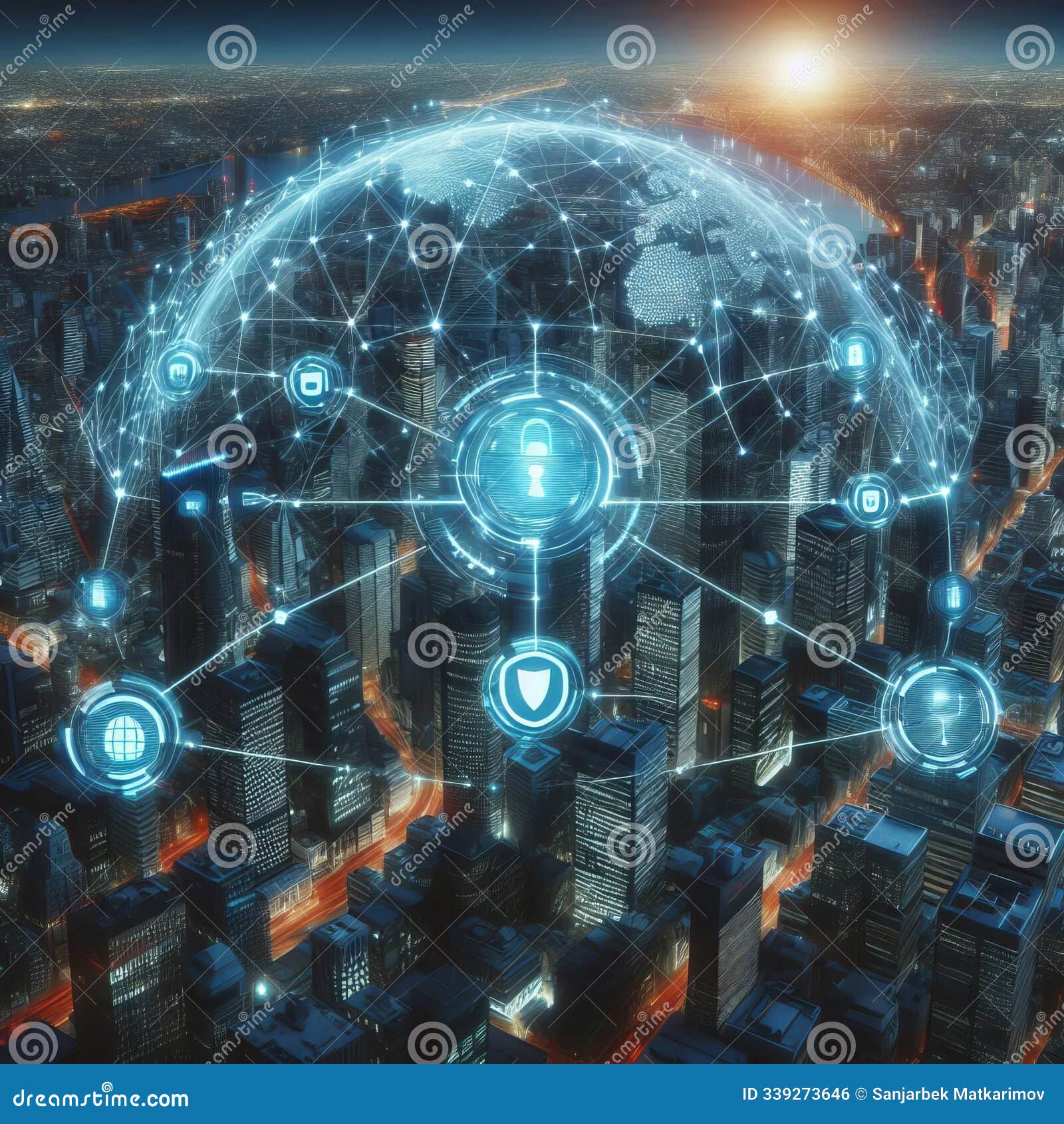 cybersecurity network defense close up of a firewall protecting