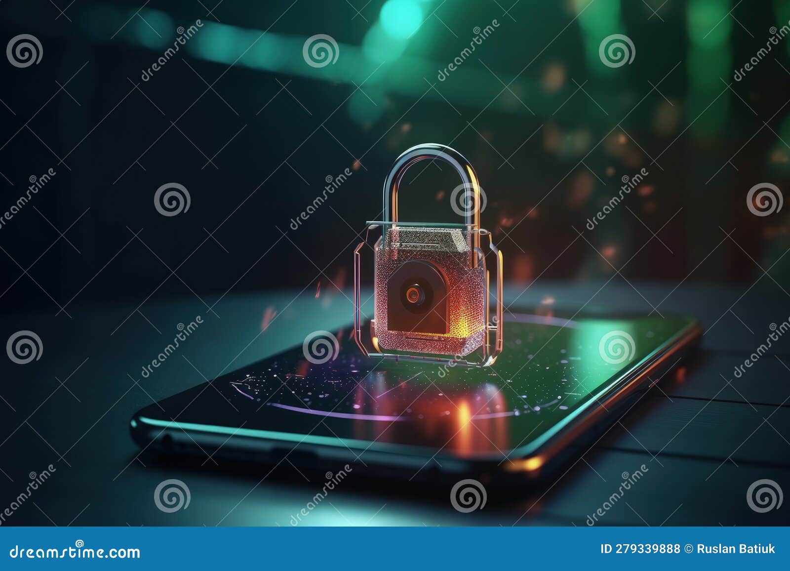 cybersecurity padlock, digital lock on technology network data protection cyber securitym, locker created, private