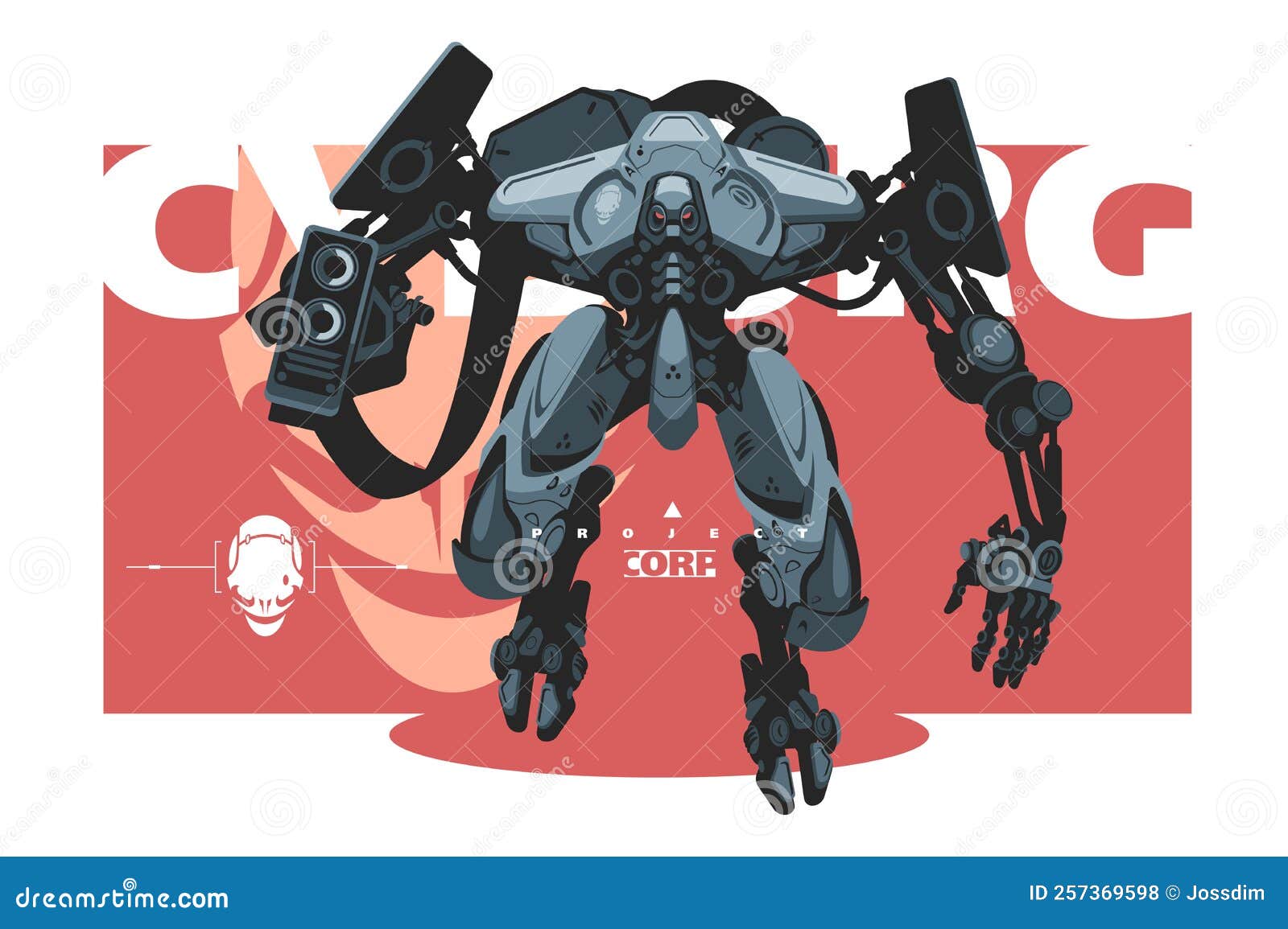 cyborg, cybernetic military robot or modified corp