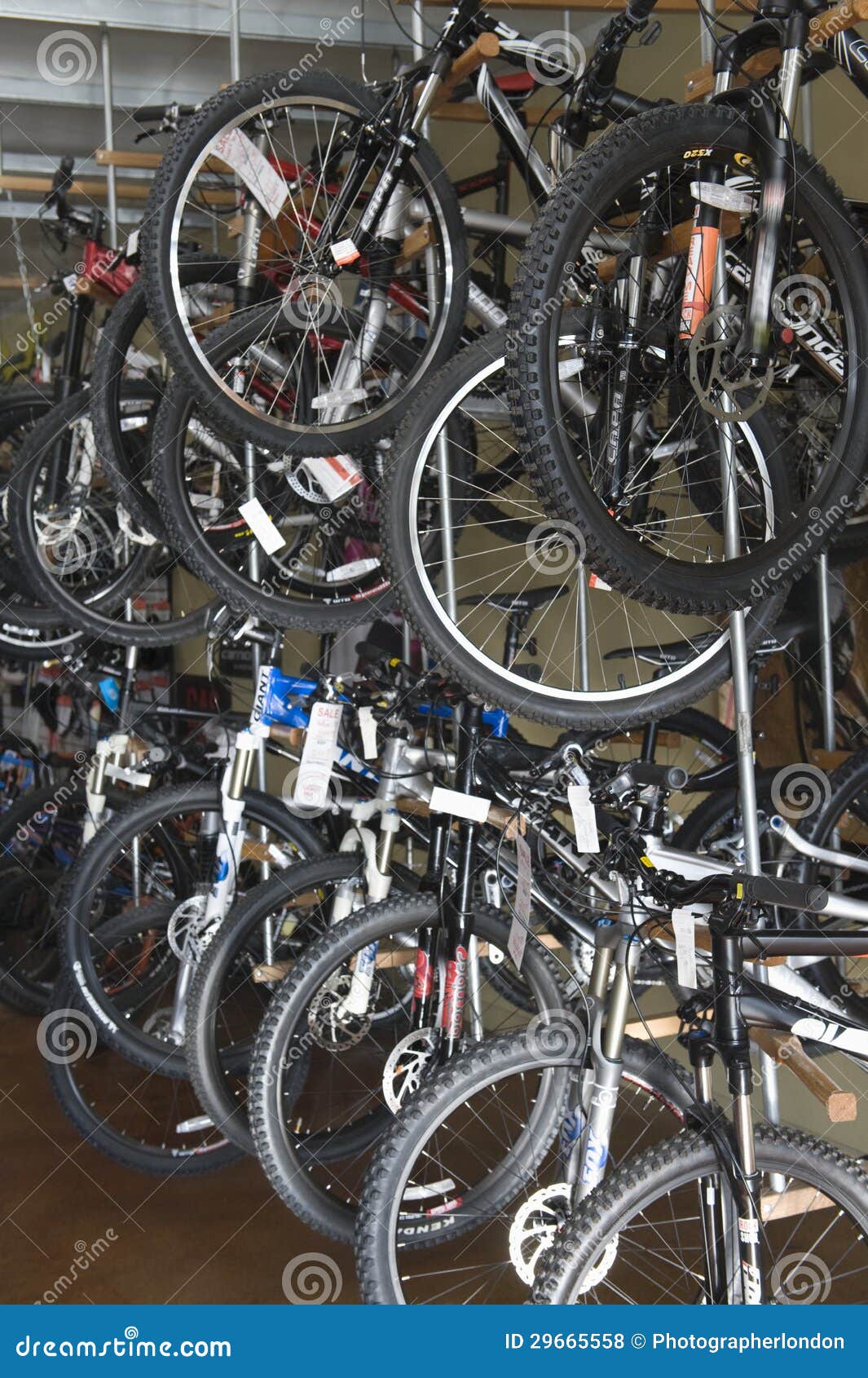 Cycles for Sale in Store stock photo