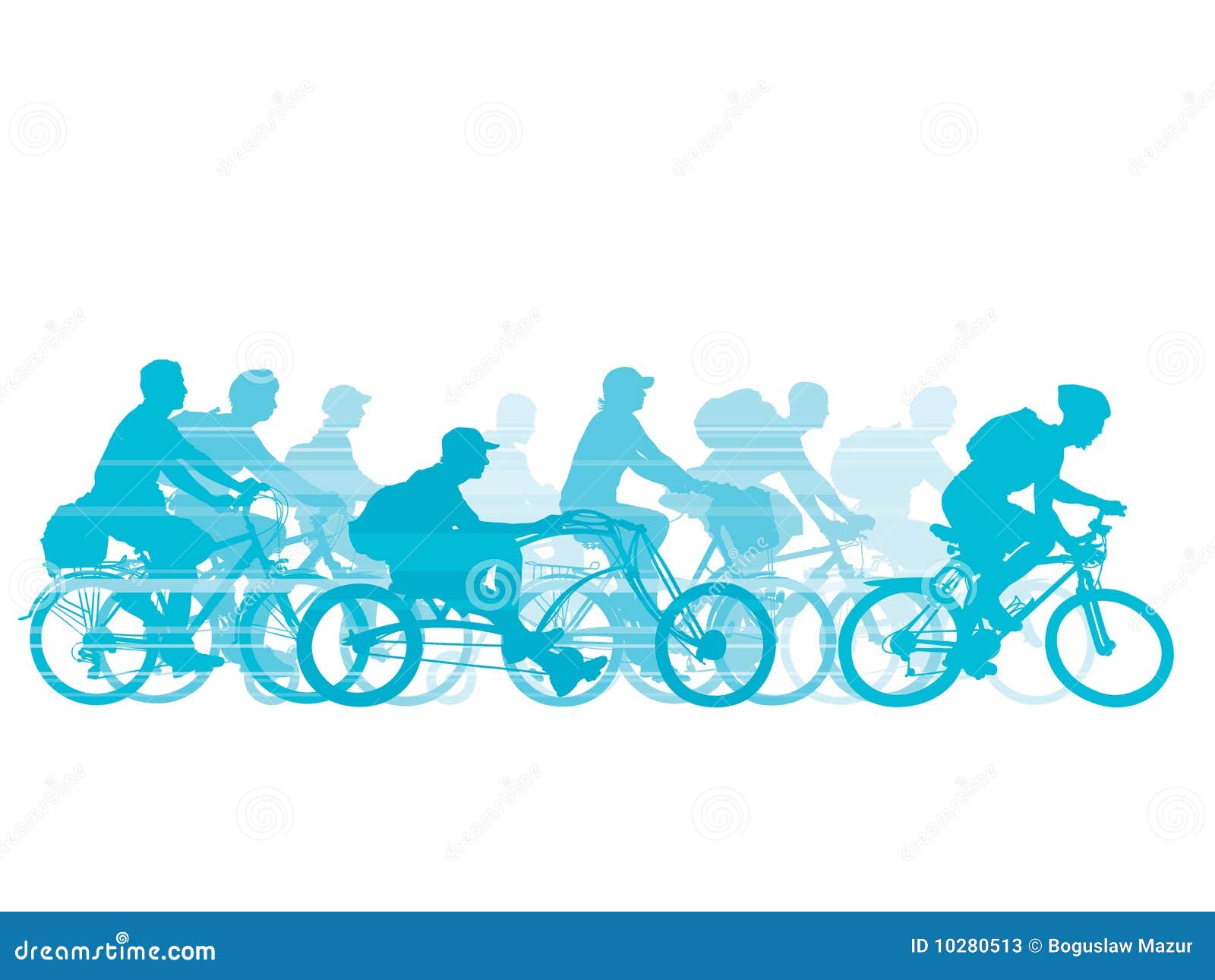 Cycling Group stock vector. Illustration of healthy, lifestyle 10280513