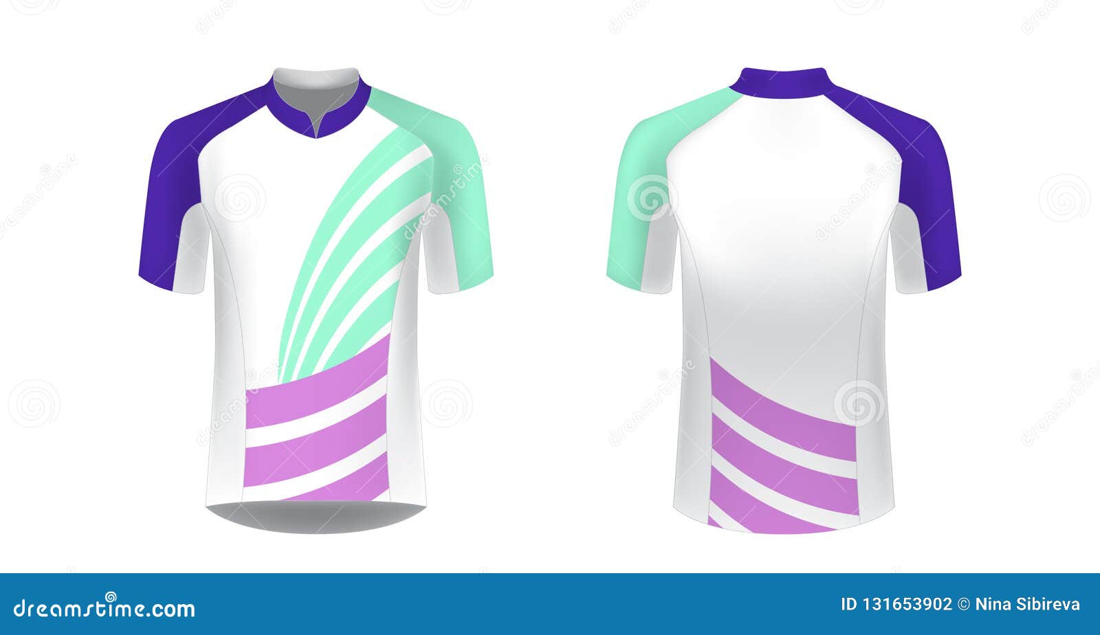 Download Cycling Jersey Vector Mockup T Shirt Sport Design Template Sublimation Printing For Sportswear Apparel Blank For Triathlon Stock Illustration Illustration Of Back Safety 131653902