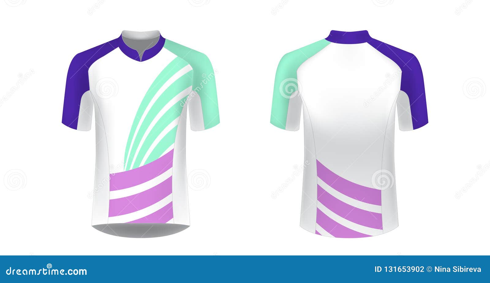 Download Cycling Jersey Vector Mockup. T-shirt Sport Design ...