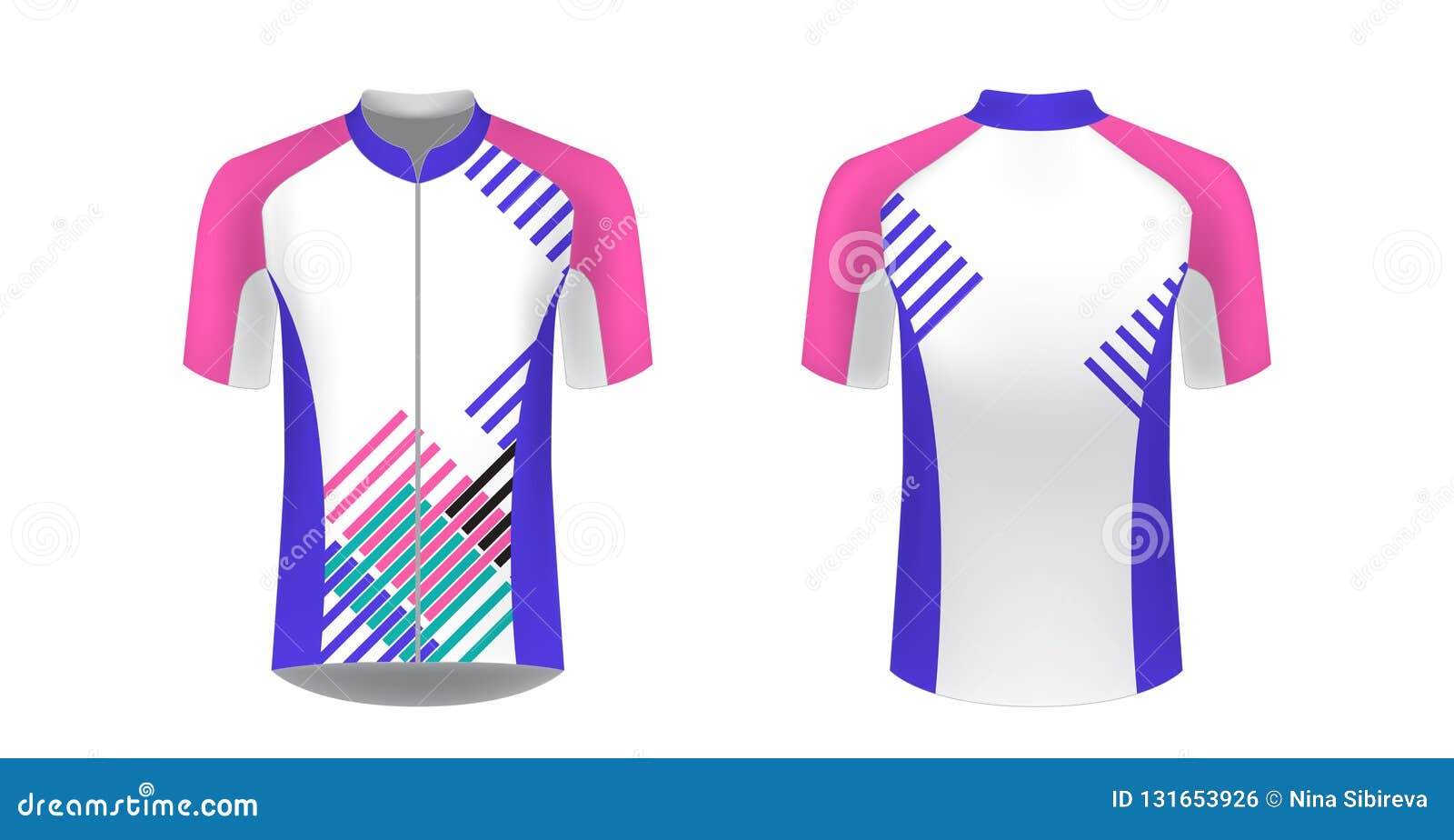 Download Cycling Jersey Vector Mockup. T-shirt Sport Design ...